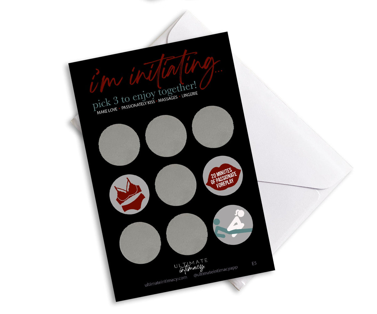 "I'm Initiating" Scratch Off Cards - Intimate Game For Couples (5 Pack)