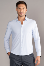 The Event Shirt Windowpane // Light Blue Grid
