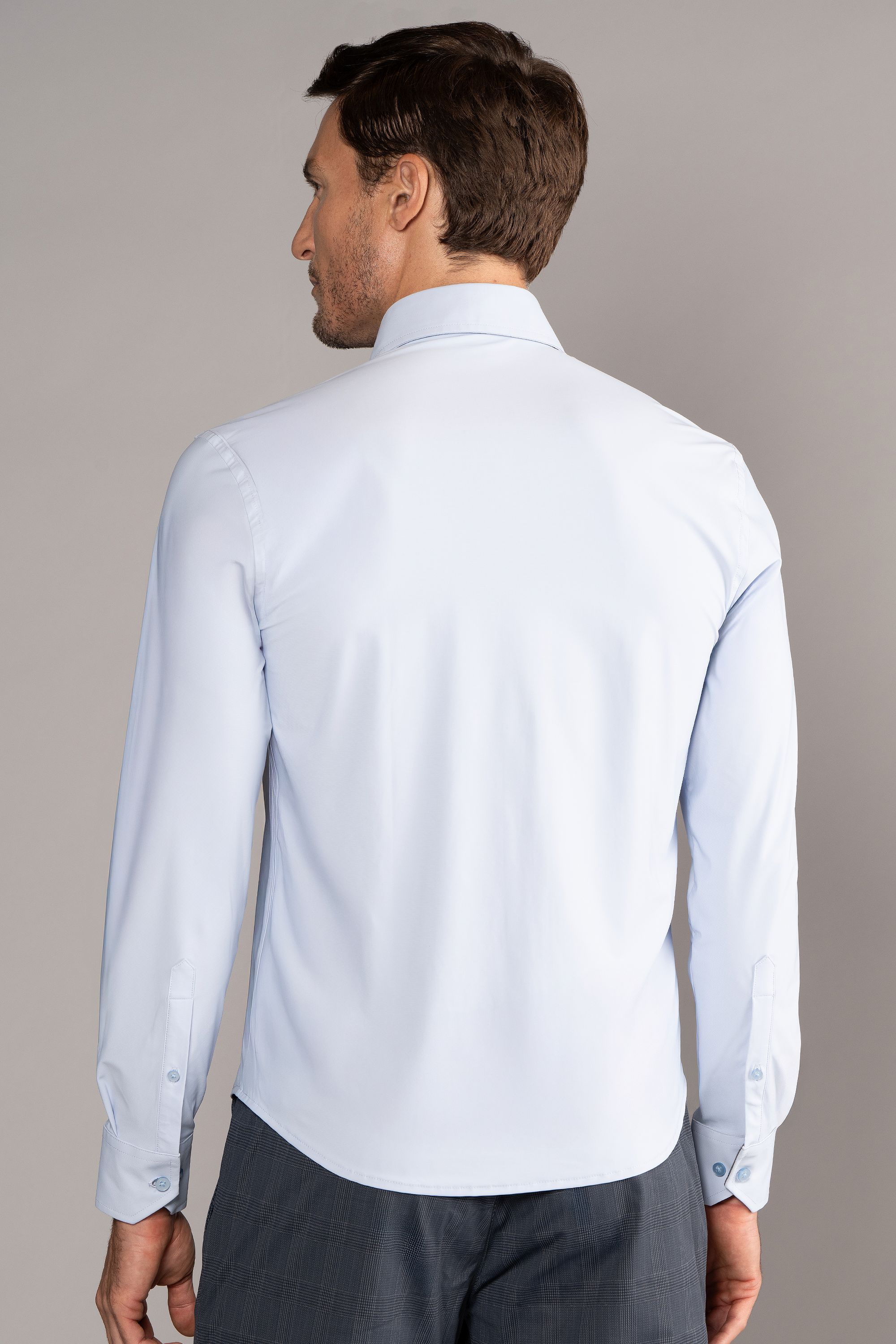 The Event Shirt Windowpane // Light Blue Grid