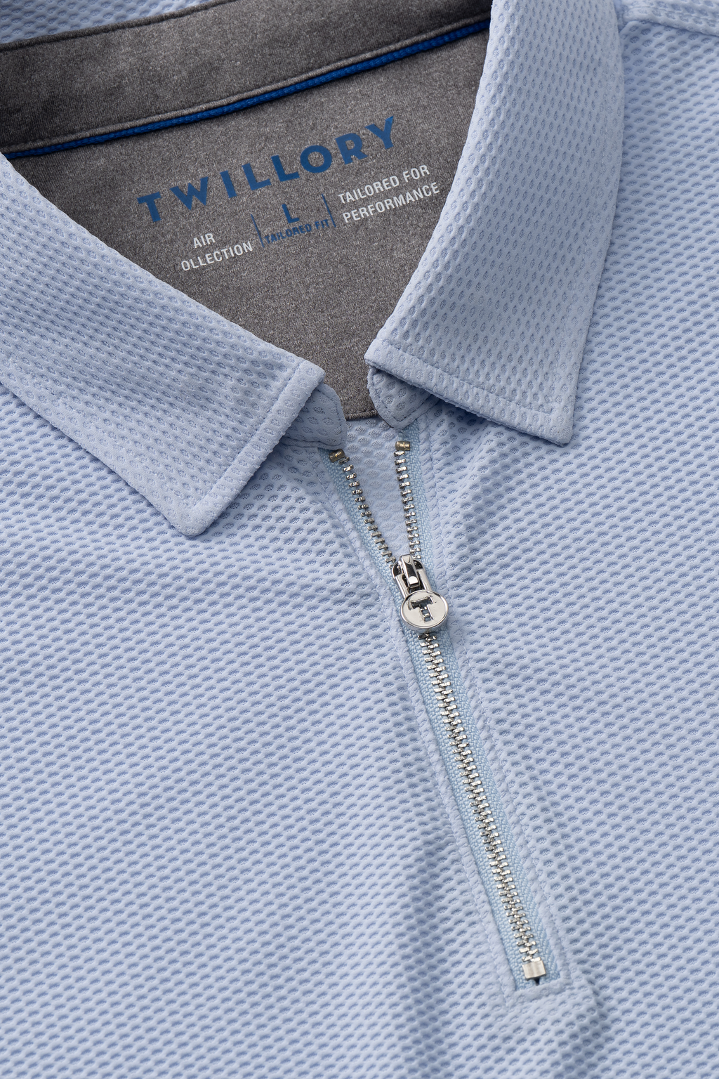 AIR Zip Polo Solid // Powder Blue