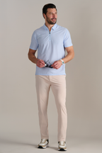 AIR Zip Polo Solid // Powder Blue