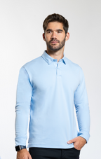 Long Sleeve Polo Solid // Powder Blue