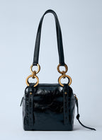 Prada Women Mini Dangle Leather Handbag