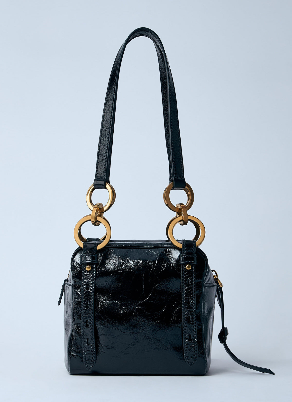 Prada Women Mini Dangle Leather Handbag