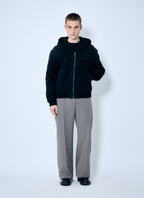 Prada Men Belted Tailored Wool-Blend Pants