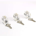 Practice Locks Set, 3 Clear Progressive Locks - Easy to Hard
