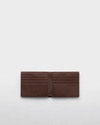 PRADA Grained Leather Bi-Fold Mini Wallet - W 11 X H 9.5 CM