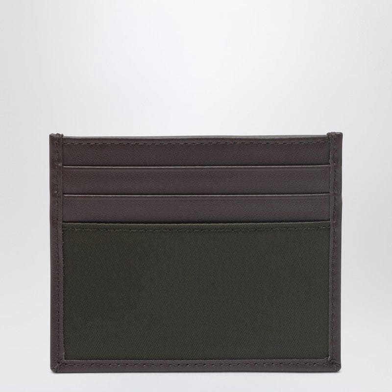 PRADA Mini Camouflage Card Holder with Leather Details