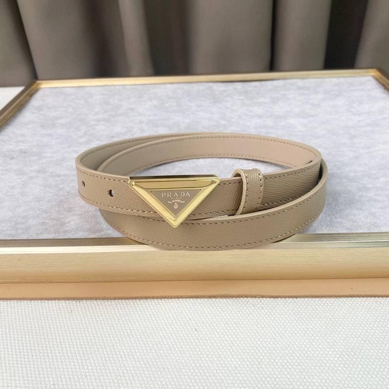 Prada Saffiano leather belt 'Sand Beige'