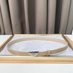 Prada Saffiano leather belt 'Sand Beige'