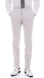 Men's Tan Seersucker Suit – Slim Fit 2-Button
