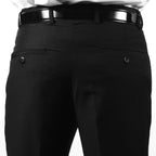 Premium Mens MP101 Black Regular Fit Dress Pants