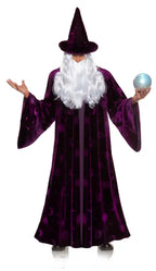 Purple Wizard Midnight Mystic Fantasy Magic Sorcerer Men's Costume