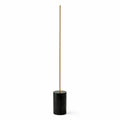 Prism Brassed Gold LED Floor Lamp with On/Off Switch Faux Marble Base