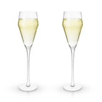 Raye Angled Crystal Prosecco Glasses Set of 2