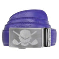 Leather Ratchet Belt - One Size Fits Most (Purple)