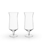 Raye Angled Crystal Hurricane Glasses Set of 2