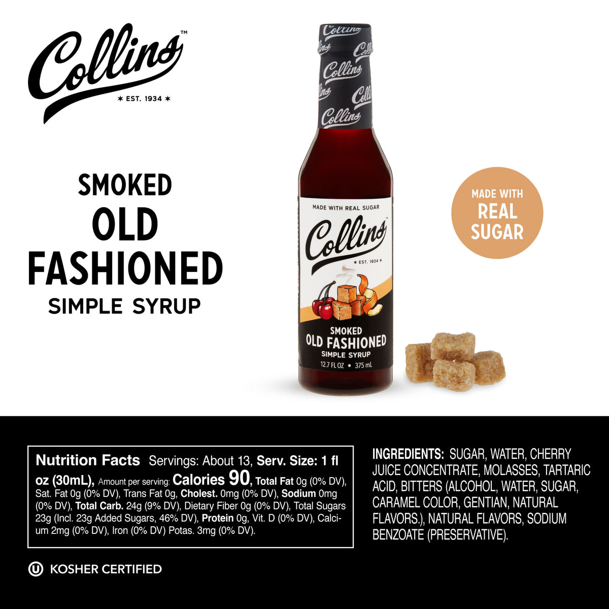 Smoked Old Fashioned Syrup 12.7 oz.