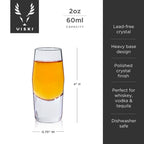 Raye Heavy Base Crystal Shot Glasses Set of 2