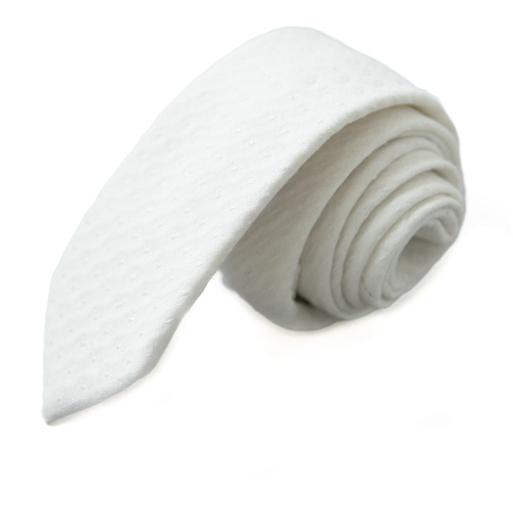 Quilted White - Men's Tie