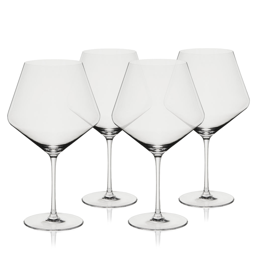 Liminal Burgundy Wine Glasses, Set of 4