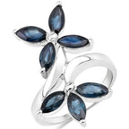 1.75 Carat Genuine Blue Sapphire .925 Sterling Silver Ring