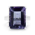 11.47 Carat Genuine Amethyst .925 Sterling Silver Ring