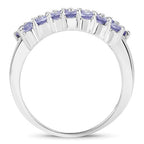 1.54 Carat Genuine Tanzanite .925 Sterling Silver Ring