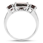 5.01 Carat Genuine Garnet .925 Sterling Silver Ring