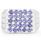 1.75 Carat Genuine Tanzanite .925 Sterling Silver Ring