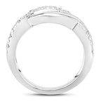 0.47 Carat Genuine White Diamond .925 Sterling Silver Ring