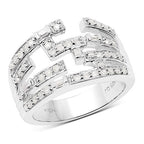 0.60 Carat Genuine White Diamond .925 Sterling Silver Ring