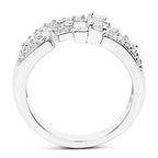 0.60 Carat Genuine White Diamond .925 Sterling Silver Ring