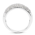 0.96 Carat Genuine White Diamond .925 Sterling Silver Ring