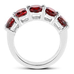 4.00 Carat Genuine Garnet .925 Sterling Silver Ring