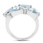 5.00 Carat Genuine  Blue Topaz .925 Sterling Silver Ring