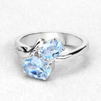2.55 Carat Genuine Blue Topaz .925 Sterling Silver Ring