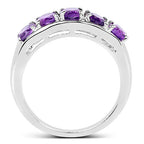 1.70 Carat Genuine  Amethyst .925 Sterling Silver Ring