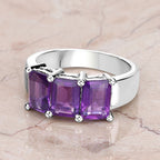 2.85 Carat Genuine Amethyst .925 Sterling Silver Ring