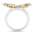 4.43 Carat Genuine Citrine .925 Sterling Silver Ring