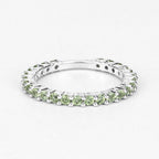 0.91 Carat Genuine Peridot .925 Sterling Silver Ring