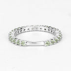 0.91 Carat Genuine Peridot .925 Sterling Silver Ring