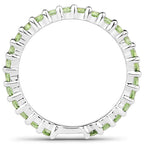0.91 Carat Genuine Peridot .925 Sterling Silver Ring