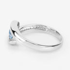 0.74 Carat Genuine Blue Topaz .925 Sterling Silver Ring