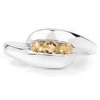 0.55 Carat Genuine Citrine .925 Sterling Silver Ring