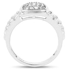 0.25 Carat Genuine White Diamond .925 Sterling Silver Ring
