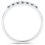 0.22 Carat Genuine Blue Diamond 14K White Gold Ring (I1-I2)