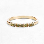 0.22 Carat Genuine Dark Yellow Diamond 14K Yellow Gold Ring (I1-I2)