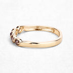 0.19 Carat Genuine Champagne Diamond 14K Yellow Gold Ring (I1-I2)