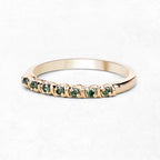 0.16 Carat Genuine Green Diamond 14K Yellow Gold Ring (I1-I2)